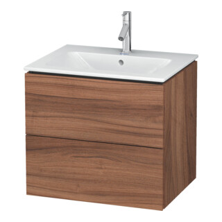 Duravit Waschtischunterschrank L-Cube 62x48,1cm, Nussb Nat, 2 Schub., wandhängend