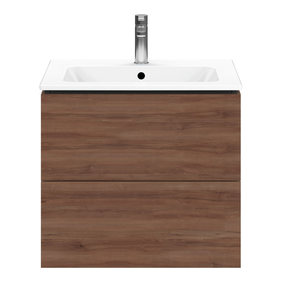 Duravit Waschtischunterschrank L-Cube 62x48,1cm, Nussb Nat, 2 Schub., wandhängend