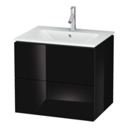 Duravit Waschtischunterschrank L-Cube 62x48,1cm, sw hgl, 2 Schub., wandhängend