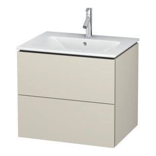 Duravit Waschtischunterschrank L-Cube 62x48,1cm, Tau ma, 2 Schub., wandhängend