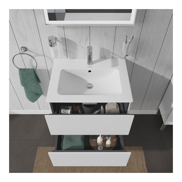 Duravit Waschtischunterschrank L-Cube 62x48,1cm, we. hgl, 2 Schub., wandhängend
