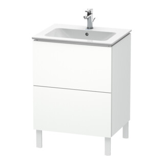 Duravit Waschtischunterschrank L-Cube 62x48,1cm, weiß matt, 2 Auszüge, stehend