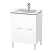 Duravit Waschtischunterschrank L-Cube 62x48,1cm, weiß matt, 2 Auszüge, stehend
