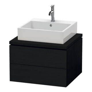 Duravit Waschtischunterschrank L-Cube 62x54,7cm, Ei sw, f Kons, 2 Schubkästen