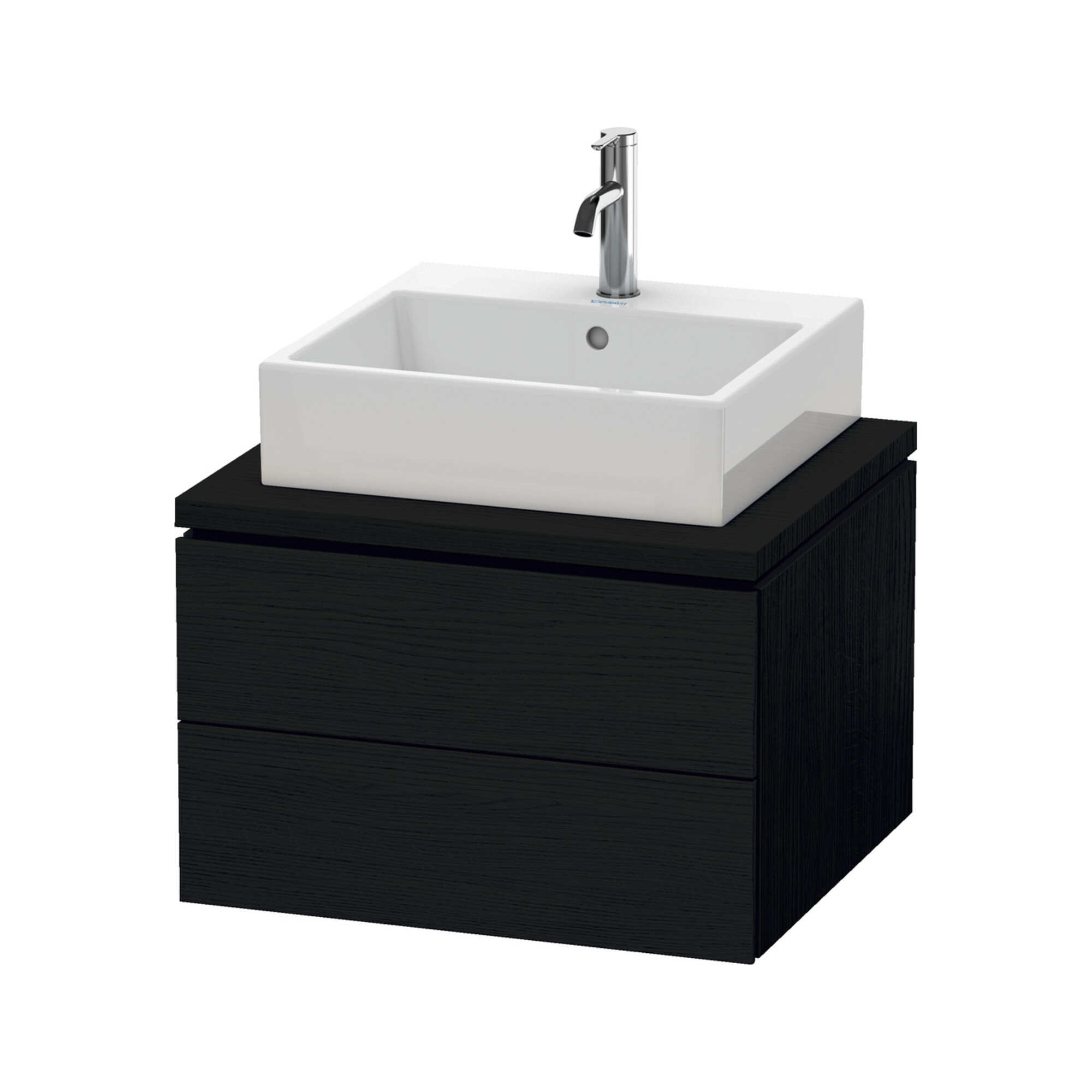Duravit Waschtischunterschrank L-Cube 62x54,7cm, Ei sw, f Kons, 2 Schubkästen