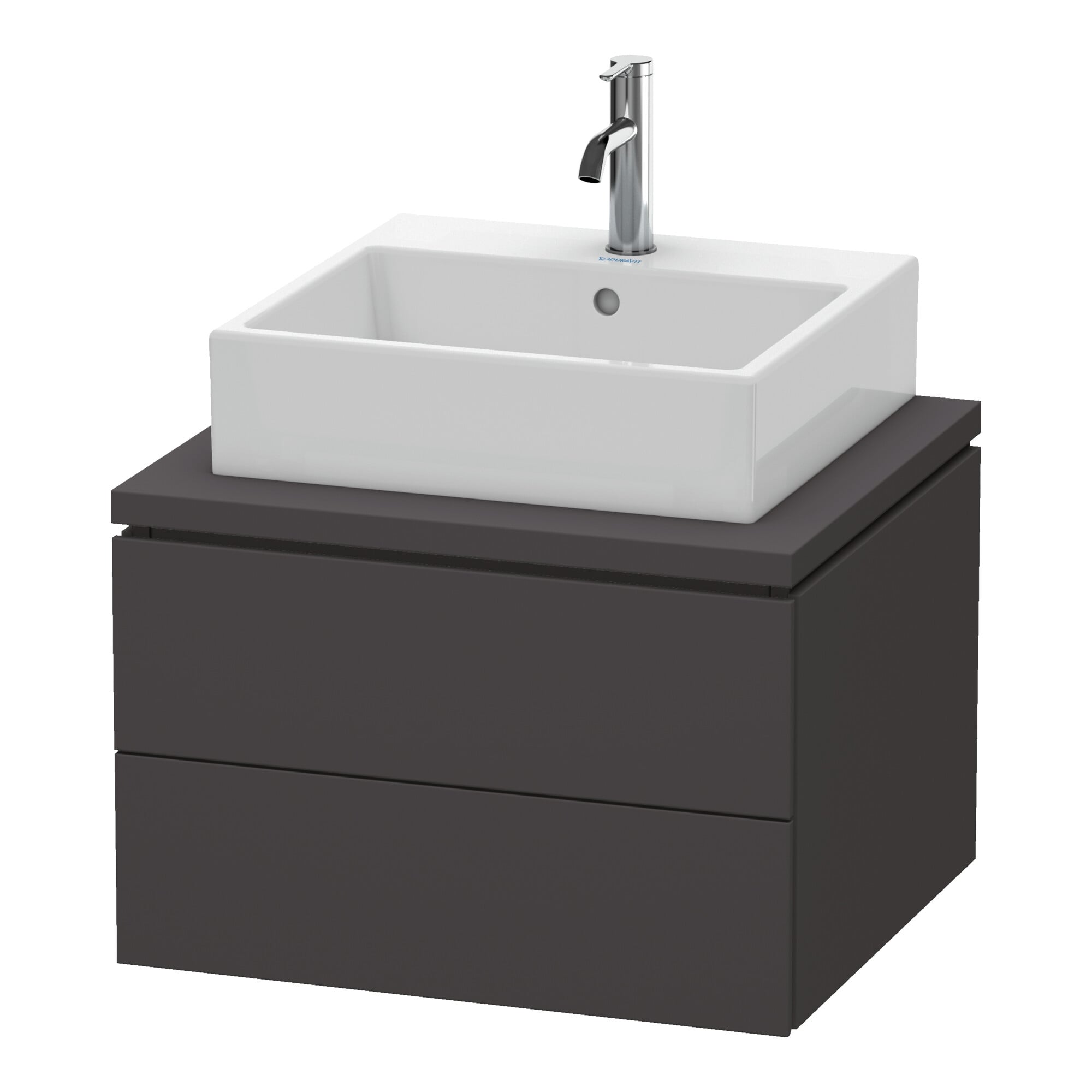 Duravit Waschtischunterschrank L-Cube 62x54,7cm, graph matt, f Kons, 2 Schub.