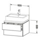 Duravit Waschtischunterschrank L-Cube 62x54,7cm, graph matt, f Kons, 2 Schub.