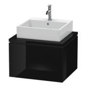 Duravit Waschtischunterschrank L-Cube 62x54,7cm, sw hgl, für Konsole, 1 Auszug