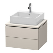 Duravit Waschtischunterschrank L-Cube 62x54,7cm, Tau ma, f Kons, 2 Schubkästen