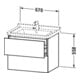Duravit Waschtischunterschrank L-Cube 67x46,9cm, bas. ma, 2 Schub., wandhängend