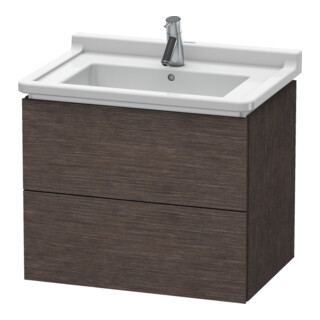 Duravit Waschtischunterschrank L-Cube 67x46,9cm, Ei dkl. geb., 2 Schub., wandhängend