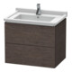 Duravit Waschtischunterschrank L-Cube 67x46,9cm, Ei dkl. geb., 2 Schub., wandhängend-1