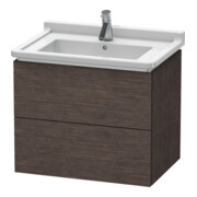 Duravit Waschtischunterschrank L-Cube 67x46,9cm, Ei dkl. geb., 2 Schub., wandhängend