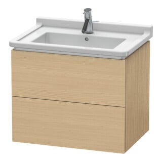 Duravit Waschtischunterschrank L-Cube 67x46,9cm, Ei Nat, 2 Schubk., wandhängend