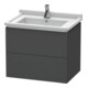Duravit Waschtischunterschrank L-Cube 67x46,9cm, graph ma, 2 Schub., wandhängend-1