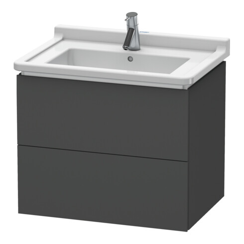 Duravit Waschtischunterschrank L-Cube 67x46,9cm, graph ma, 2 Schub., wandhängend