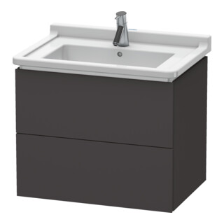 Duravit Waschtischunterschrank L-Cube 67x46,9cm, graph matt, 2 Schub., wandhängend
