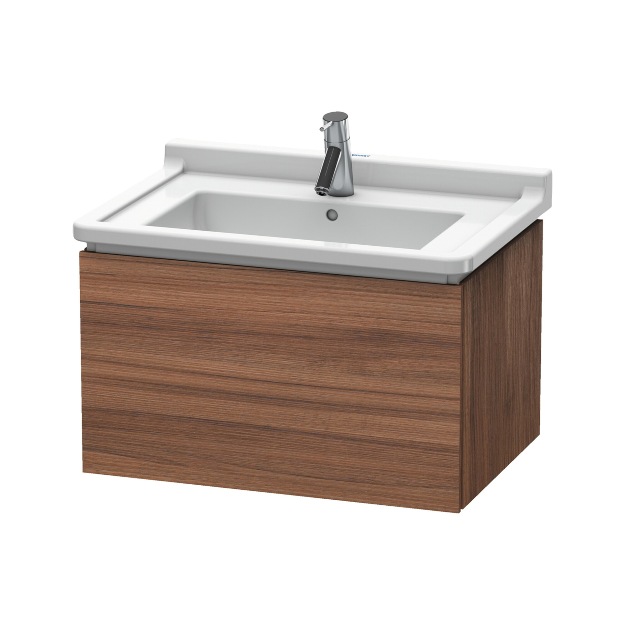 Duravit Waschtischunterschrank L-Cube 67x46,9cm, Nussb Nat, 1 Ausz., wandhängend
