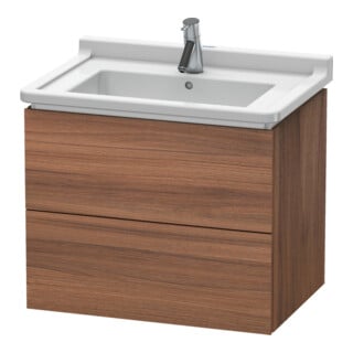 Duravit Waschtischunterschrank L-Cube 67x46,9cm, Nussb Nat, 2 Schub., wandhängend