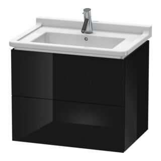 Duravit Waschtischunterschrank L-Cube 67x46,9cm, sw hgl, 2 Schub., wandhängend