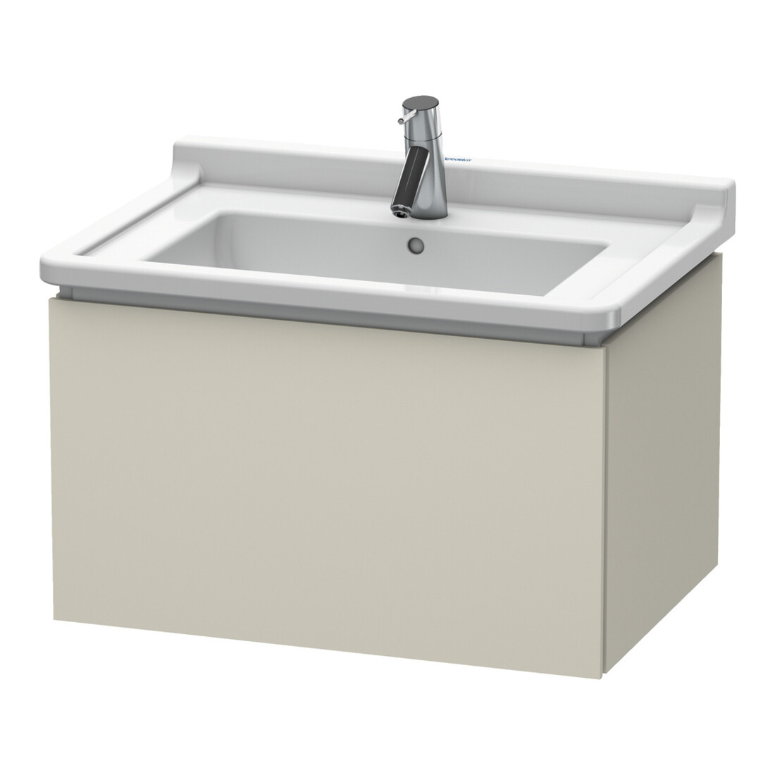 Duravit Waschtischunterschrank L-Cube 67x46,9cm, Tau ma, 1 Auszug, wandhängend