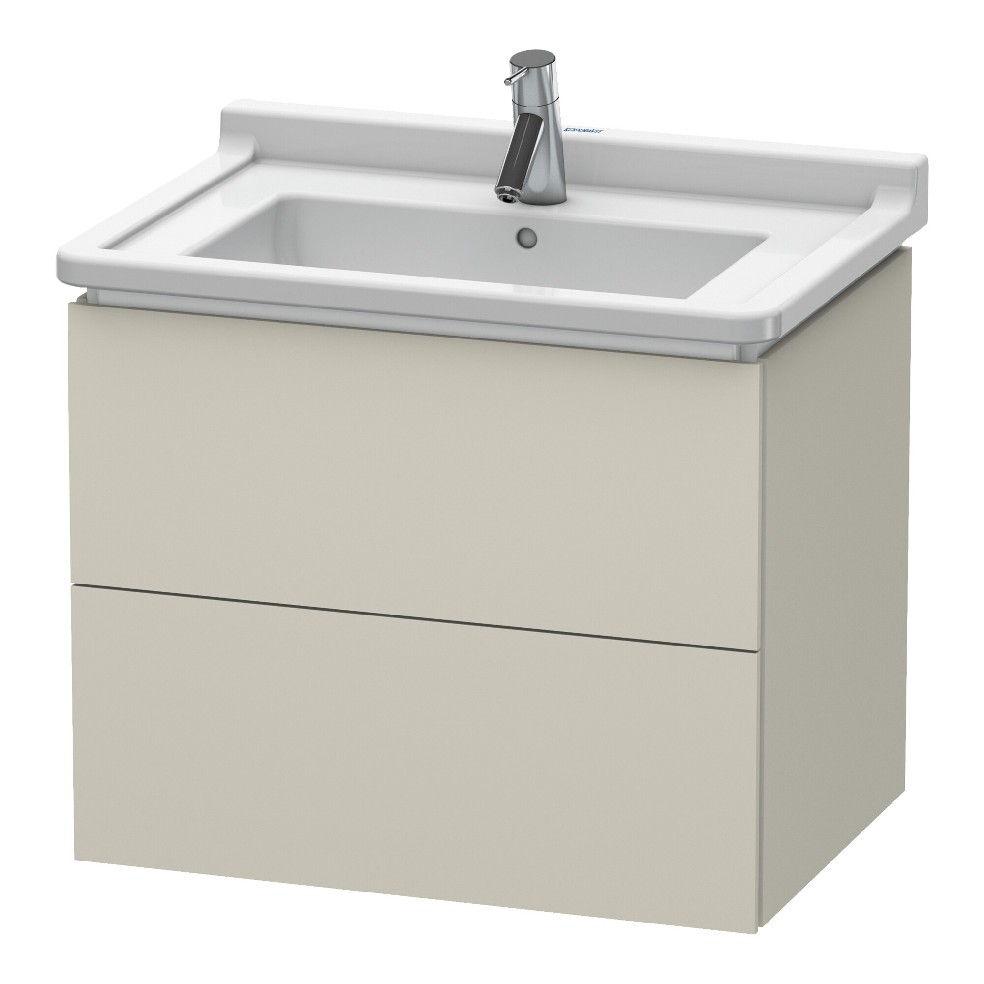 Duravit Waschtischunterschrank L-Cube 67x46,9cm, Tau matt, 2 Schub., wandhängend
