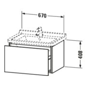 Duravit Waschtischunterschrank L-Cube 67x46,9cm, we. hgl, 1 Ausz., wandhängend-3