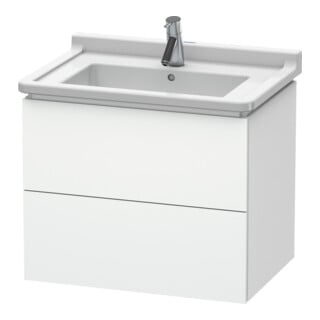 Duravit Waschtischunterschrank L-Cube 67x46,9cm, we. matt, 2 Schub., wandhängend