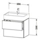 Duravit Waschtischunterschrank L-Cube 68,4x45,9cm, bas. ma, 2 Schub., wandhängend