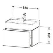 Duravit Waschtischunterschrank L-Cube 68,4x45,9cm, f Gr s-matt, 1 Ausz., wandhängend-4