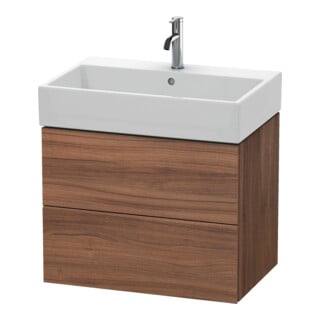 Duravit Waschtischunterschrank L-Cube 68,4x45,9cm, Nussb Nat, 2 Schub., wandhängend