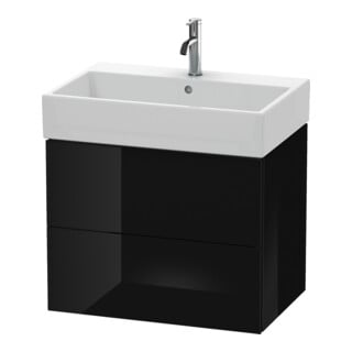 Duravit Waschtischunterschrank L-Cube 68,4x45,9cm, sw hgl, 2 Schub., wandhängend