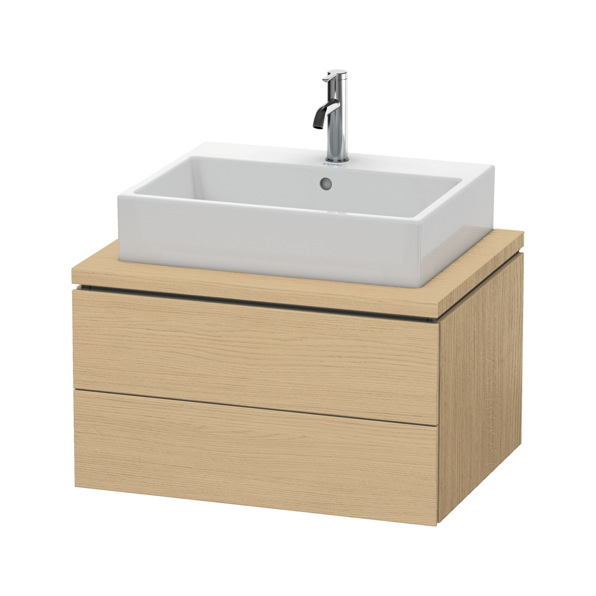 Duravit Waschtischunterschrank L-Cube 72x54,7cm, Ei Nat, f Kons, 2 Schubkästen