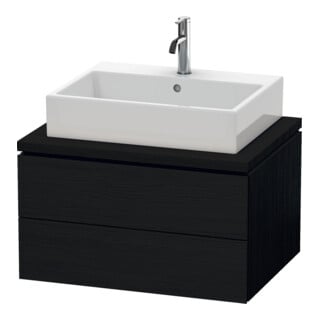 Duravit Waschtischunterschrank L-Cube 72x54,7cm, Ei sw, f Kons, 2 Schubkästen