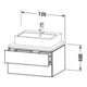 Duravit Waschtischunterschrank L-Cube 72x54,7cm, graph ma, f Kons, 2 Schub.