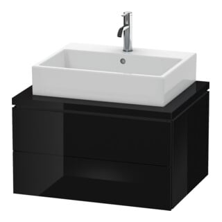 Duravit Waschtischunterschrank L-Cube 72x54,7cm, sw hgl, f Kons, 2 Schubkästen