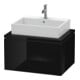 Duravit Waschtischunterschrank L-Cube 72x54,7cm, sw hgl, für Konsole, 1 Auszug-1