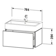 Duravit Waschtischunterschrank L-Cube 78,4x 45,9cm, bas. ma, 1 Ausz., wandhängend-4