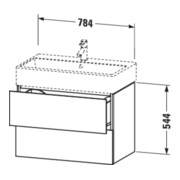 Duravit Waschtischunterschrank L-Cube 78,4x 45,9cm, E d geb., 2 Schub., wandhängend-4
