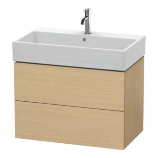Duravit Waschtischunterschrank L-Cube 78,4x 45,9cm, Ei Nat, 2 Schubk., wandhängend