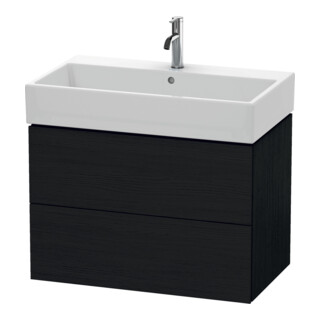 Duravit Waschtischunterschrank L-Cube 78,4x 45,9cm, Ei sw, 2 Schubk., wandhängend
