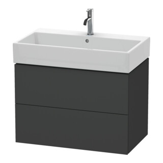 Duravit Waschtischunterschrank L-Cube 78,4x 45,9cm, graph ma, 2 Schub., wandhängend