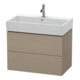 Duravit Waschtischunterschrank L-Cube 78,4x 45,9cm, lei, 2 Schub., wandhängend-1