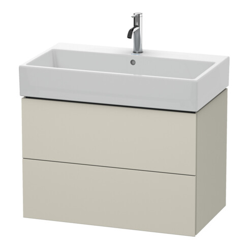 Duravit Waschtischunterschrank L-Cube 78,4x 45,9cm, Tau ma, 2 Schub., wandhängend