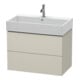 Duravit Waschtischunterschrank L-Cube 78,4x 45,9cm, Tau matt, 2 Schub., wandhängend-1