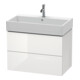 Duravit Waschtischunterschrank L-Cube 78,4x 45,9cm, we. hgl, 2 Schub., wandhängend-1