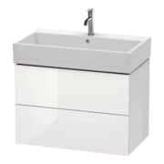 Duravit Waschtischunterschrank L-Cube 78,4x 45,9cm, we. hgl, 2 Schub., wandhängend