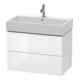Duravit Waschtischunterschrank L-Cube 78,4x 45,9cm, we. hgl, 2 Schub., wandhängend