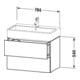 Duravit Waschtischunterschrank L-Cube 78,4x 45,9cm, we. hgl, 2 Schub., wandhängend