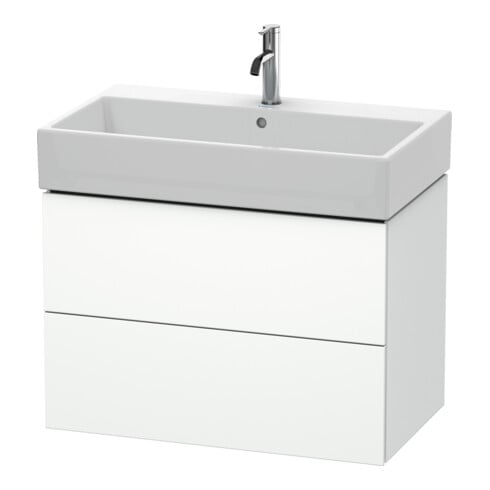 Duravit Waschtischunterschrank L-Cube 78,4x 45,9cm, we. matt, 2 Schub., wandhängend